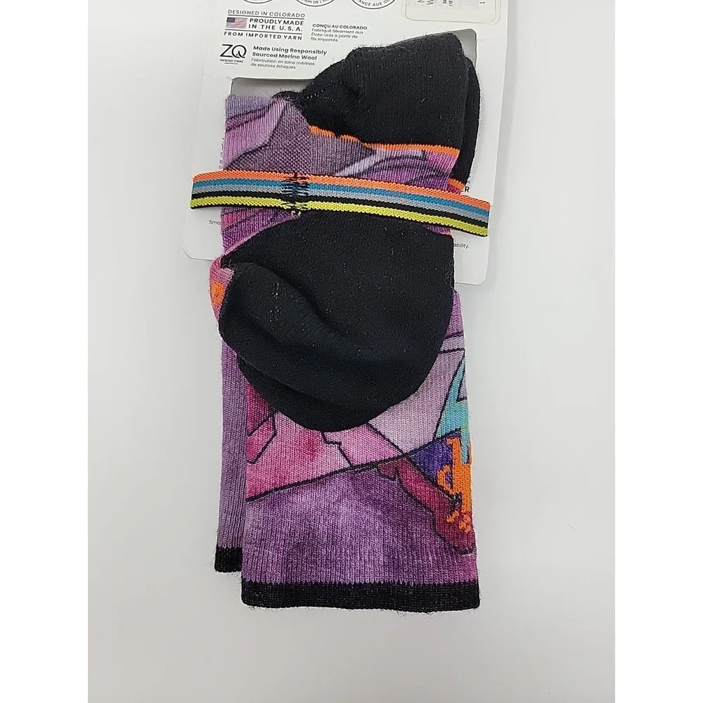 NWT SmartWool Run Athlete Edition Rob Krar Crew Socks - Small -  Meadow Mauve